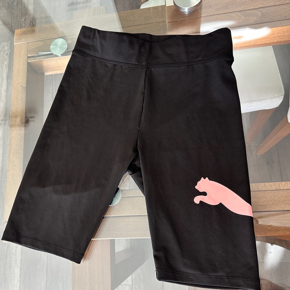 Puma Black Shorts with Pink Accents